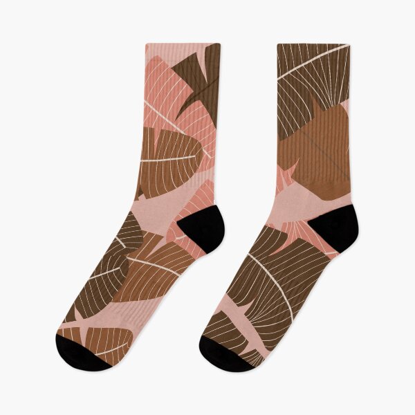 Item preview, Baby Pink and brown  leaf print designed and sold by DemonicGloom.
