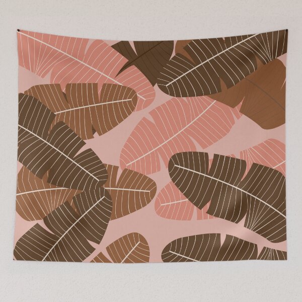 Item preview, Baby Pink and brown  leaf print designed and sold by DemonicGloom.