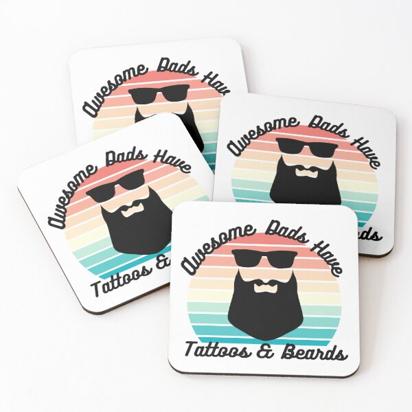 Item preview, Awesome Dads Have Tattoos and Beards designed and sold by CrossThunder.