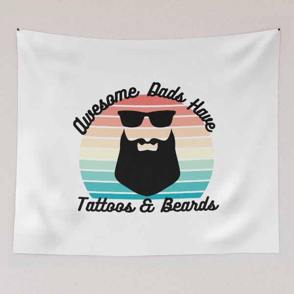 Item preview, Awesome Dads Have Tattoos and Beards designed and sold by CrossThunder.