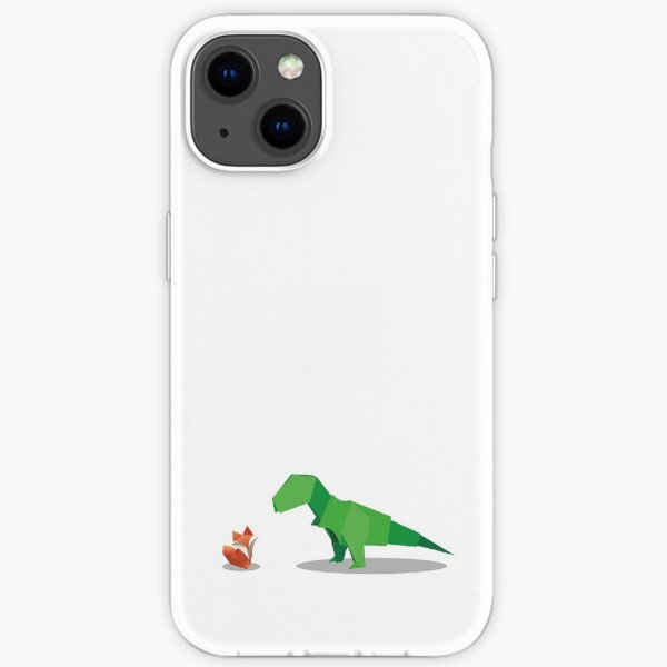 Origami renard et dinosaure Coque souple iPhone
