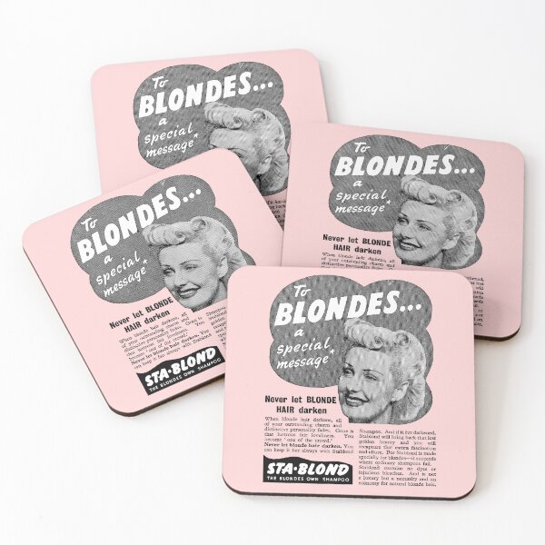Item preview, SHAMPOO FOR BLONDE HAIR - ADVERT designed and sold by ThrowbackAds.