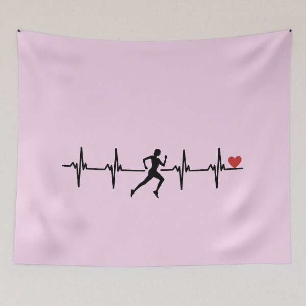 Item preview, Running Woman with Heartbeat designed and sold by HappyLife4U.