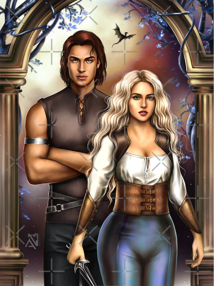 "Nyktos and Sera" Sticker for Sale by Anastasiya Chizh | Redbubble