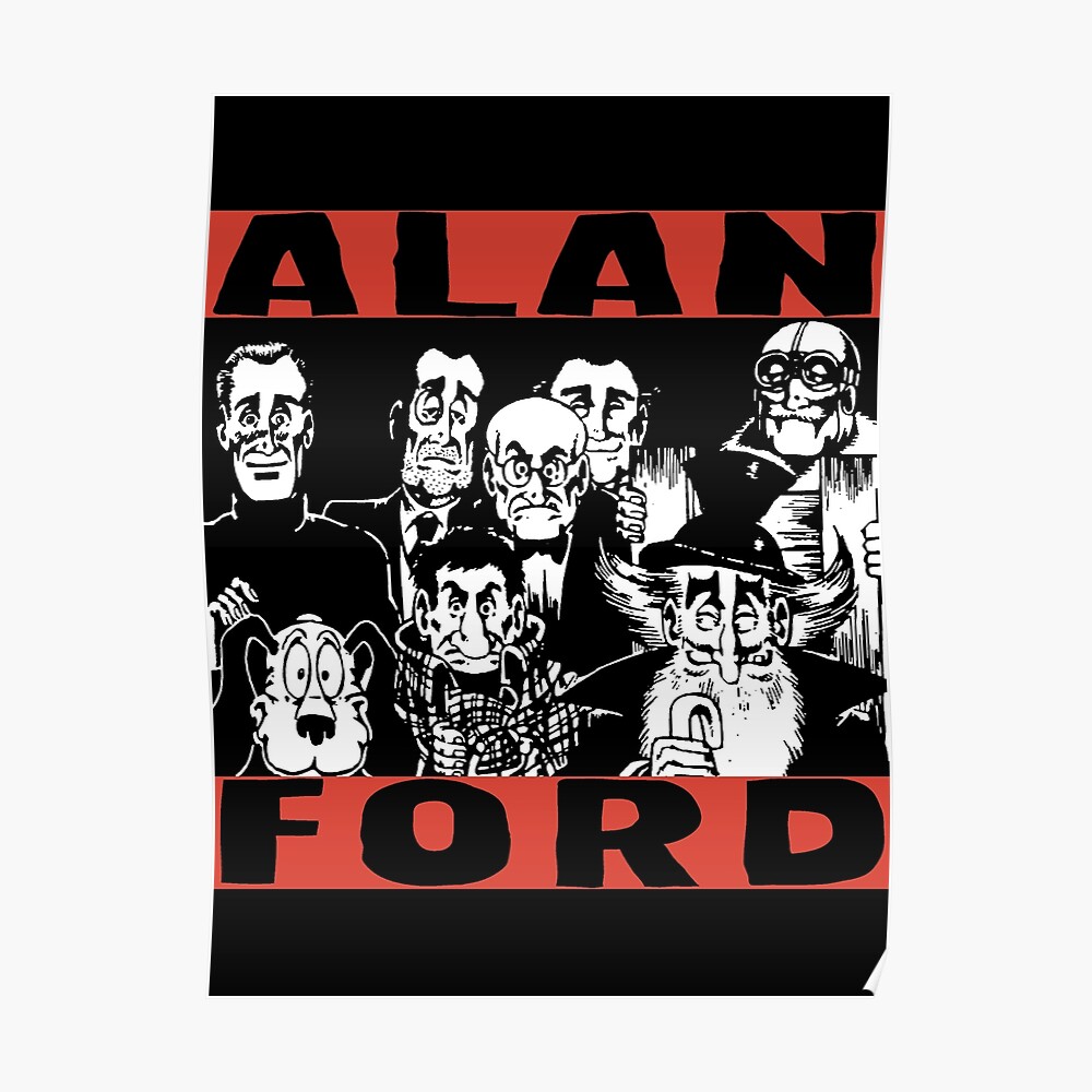Autocollant Alan Ford Max Bunker Cyrano Timbre Vintage 80s Original 
