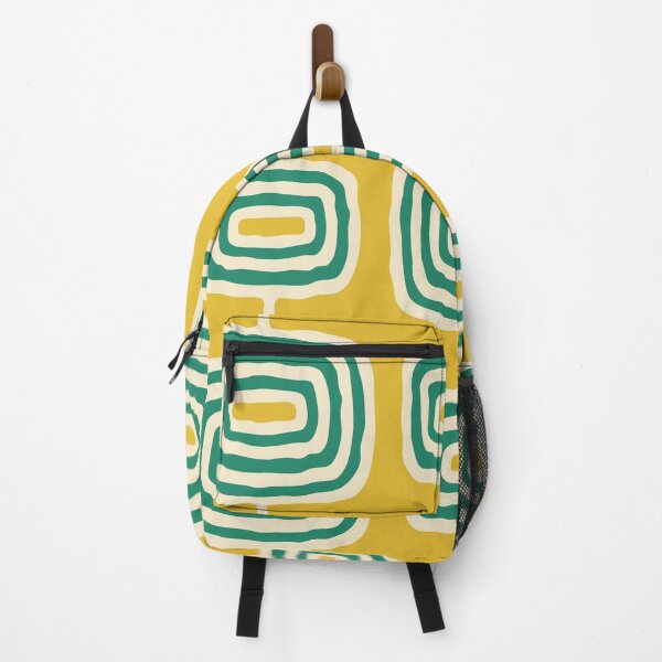 Item preview, Mid Century Modern Atomic Rings Pattern 670 Green and Yellow designed and sold by tonymagnerart.