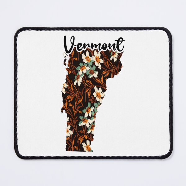 Item preview, Floral Map of USA States Vermont - Map of Vermont designed and sold by AmethystMurad.