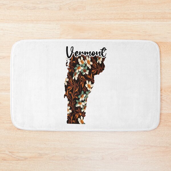Item preview, Floral Map of USA States Vermont - Map of Vermont designed and sold by AmethystMurad.