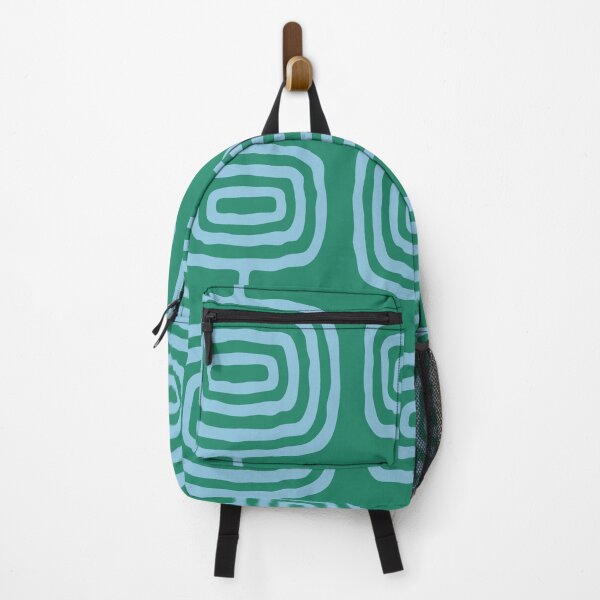 Item preview, Mid Century Modern Atomic Rings Pattern 671 Green and Blue designed and sold by tonymagnerart.