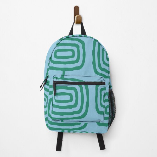 Item preview, Mid Century Modern Atomic Rings Pattern 672 Green and Blue designed and sold by tonymagnerart.