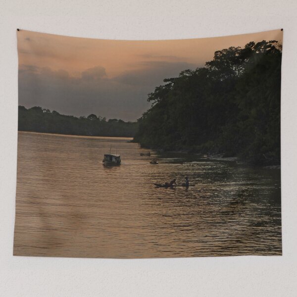 Item preview, Sunset on the Amazon river designed and sold by Follow the Hedgehog.