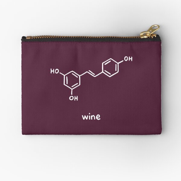 Wine Molecule Chemistry Zipper Pouch