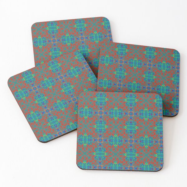 Item preview, Geometrical fractal art of rectangles and fixtures of parallel structures and saturated colors 81 designed and sold by Shape-And-Color.