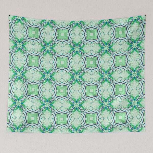 Item preview, Geometrical fractal art of rectangles and fixtures of parallel structures and saturated colors 85 designed and sold by Shape-And-Color.