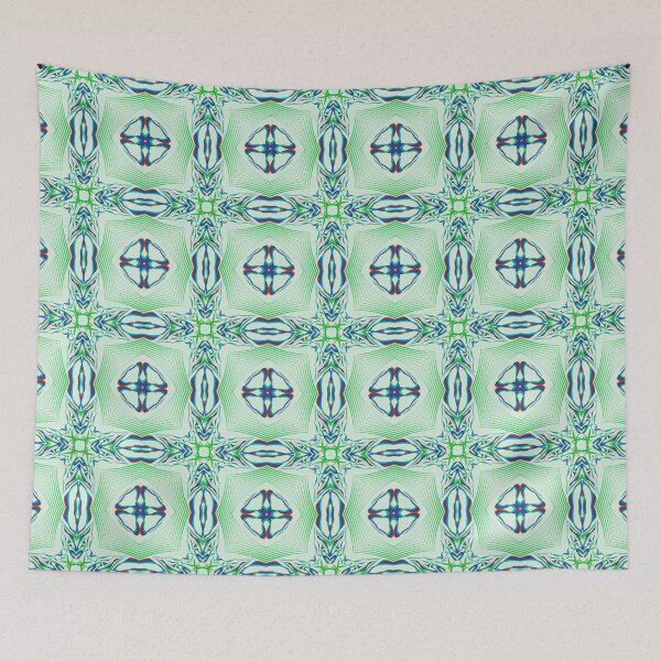 Item preview, Geometrical fractal art of rectangles and fixtures of parallel structures and saturated colors 86 designed and sold by Shape-And-Color.