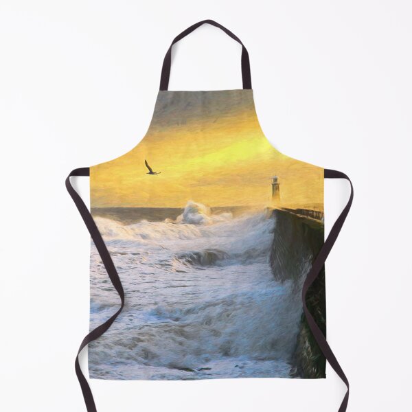 Item preview, Tynemouth Pier storm in the style of Cezanne designed and sold by Violaman.