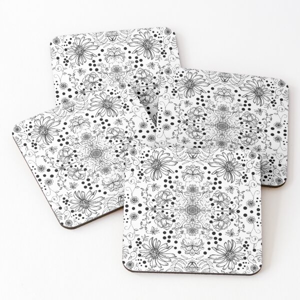 Item preview, Black and White Floral designed and sold by CampK80.