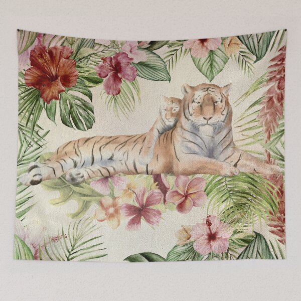 Item preview, Colorful Tigers in Jungle designed and sold by HappyLifeCreate.