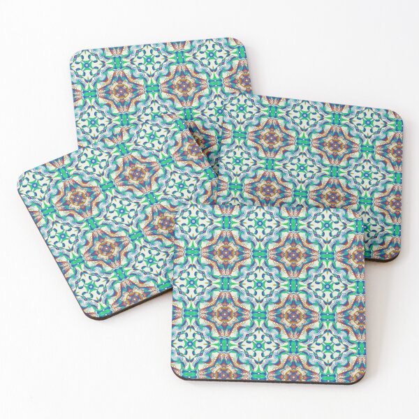 Item preview, Geometrical fractal art of rectangles and fixtures of parallel structures and saturated colors 97 designed and sold by Shape-And-Color.