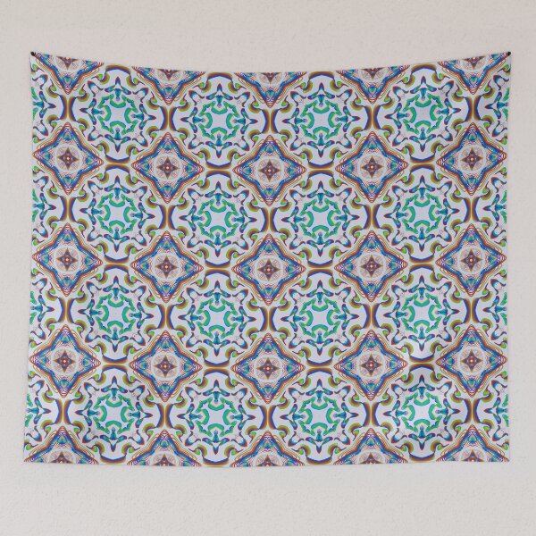 Item preview, Geometrical fractal art of rectangles and fixtures of parallel structures and saturated colors 98 designed and sold by Shape-And-Color.