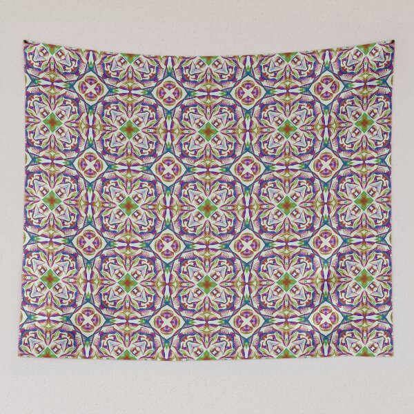 Item preview, Geometrical fractal art of rectangles and fixtures of parallel structures and saturated colors 102 designed and sold by Shape-And-Color.