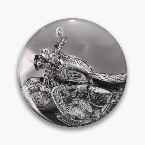Item preview, Motocicleta dibujada a mano, diseño en blanco y negro. designed and sold by dusso.