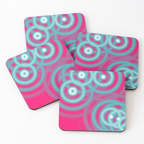 Item preview, 1980s modern abstract girly pattern hot pink Fuschia designed and sold by LEILA ART SPACE.