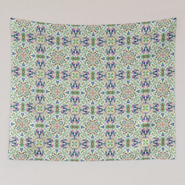 Item preview, Geometrical fractal art of rectangles and fixtures of parallel structures and saturated colors 107 designed and sold by Shape-And-Color.