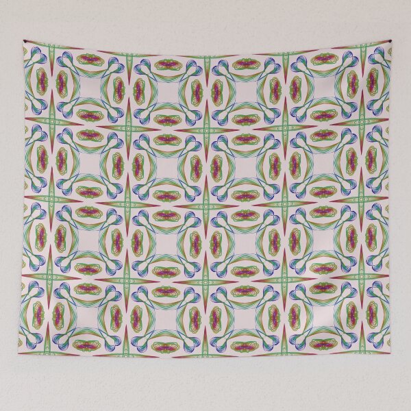 Item preview, Geometrical fractal art of rectangles and fixtures of parallel structures and saturated colors 109 designed and sold by Shape-And-Color.