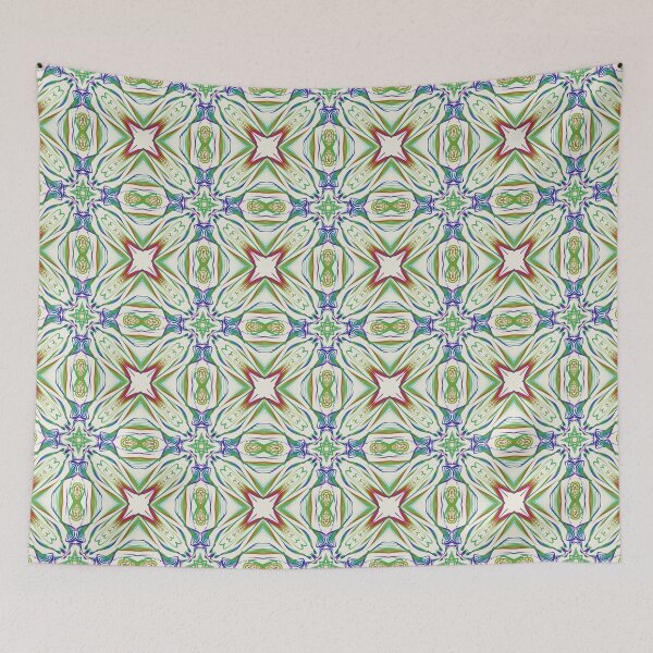 Item preview, Geometrical fractal art of rectangles and fixtures of parallel structures and saturated colors 110 designed and sold by Shape-And-Color.