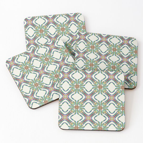 Item preview, Geometrical fractal art of rectangles and fixtures of parallel structures and saturated colors 112 designed and sold by Shape-And-Color.