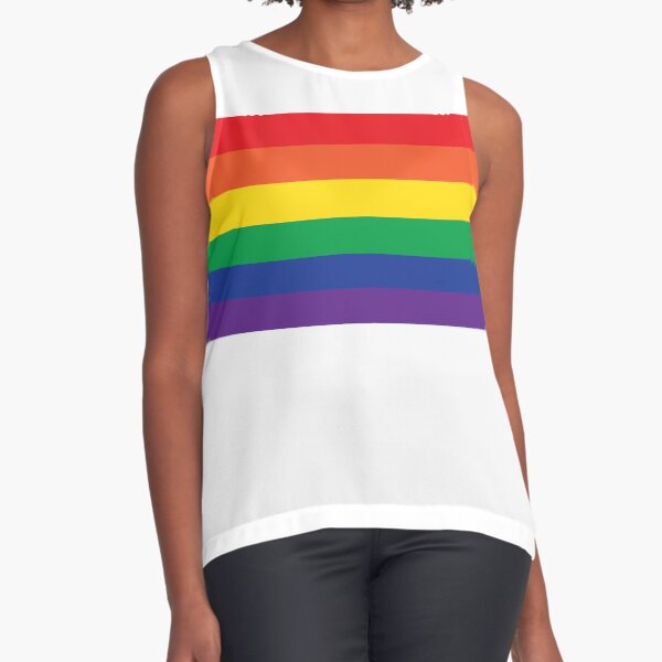 Rainbow Sleeveless Top