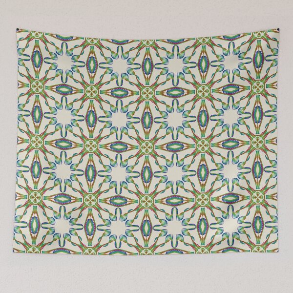 Item preview, Geometrical fractal art of rectangles and fixtures of parallel structures and saturated colors 113 designed and sold by Shape-And-Color.