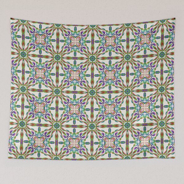 Item preview, Geometrical fractal art of rectangles and fixtures of parallel structures and saturated colors 115 designed and sold by Shape-And-Color.
