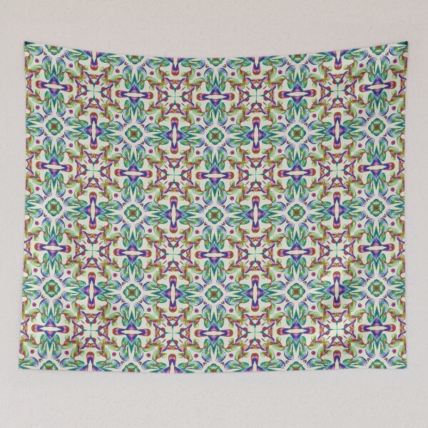 Item preview, Geometrical fractal art of rectangles and fixtures of parallel structures and saturated colors 120 designed and sold by Shape-And-Color.