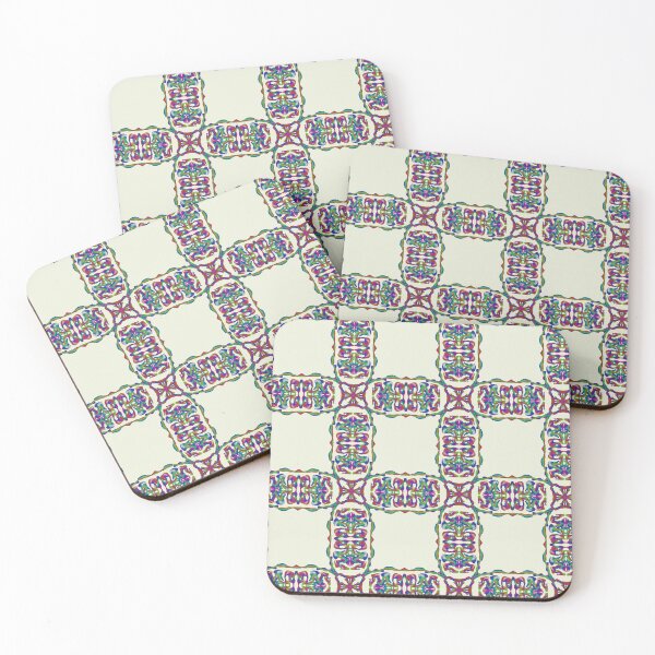 Item preview, Geometrical fractal art of rectangles and fixtures of parallel structures and saturated colors 121 designed and sold by Shape-And-Color.