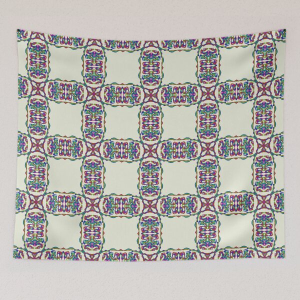 Item preview, Geometrical fractal art of rectangles and fixtures of parallel structures and saturated colors 121 designed and sold by Shape-And-Color.