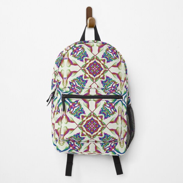 Item preview, Geometrical fractal art of rectangles and fixtures of parallel structures and saturated colors 122 designed and sold by Shape-And-Color.