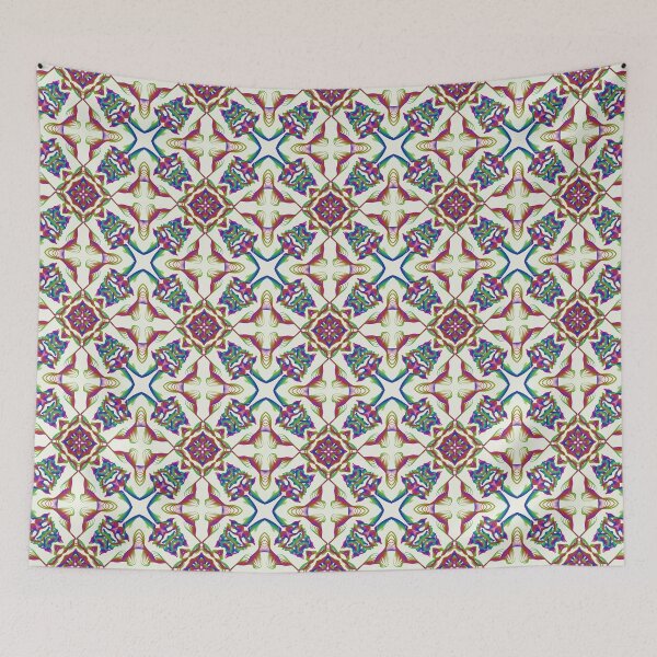 Item preview, Geometrical fractal art of rectangles and fixtures of parallel structures and saturated colors 122 designed and sold by Shape-And-Color.