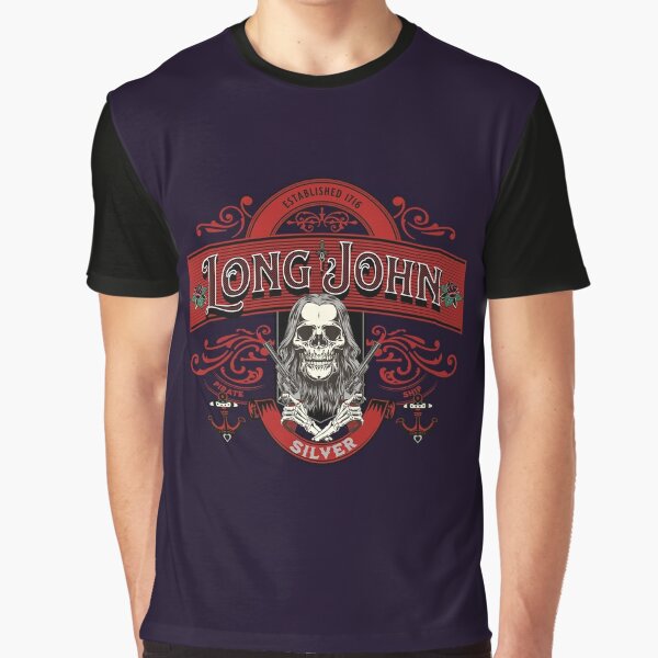 Pirate Ghost Ship T Shirt Jolly Roger Skull Crossbones Scallywag Blackbeard  Tee