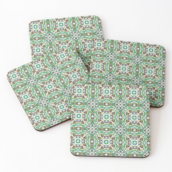 Item preview, Geometrical fractal art of rectangles and fixtures of parallel structures and saturated colors 136 designed and sold by Shape-And-Color.