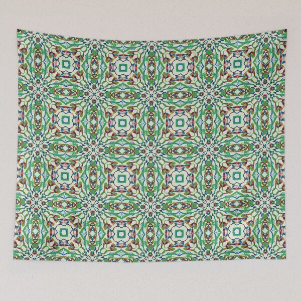 Item preview, Geometrical fractal art of rectangles and fixtures of parallel structures and saturated colors 136 designed and sold by Shape-And-Color.