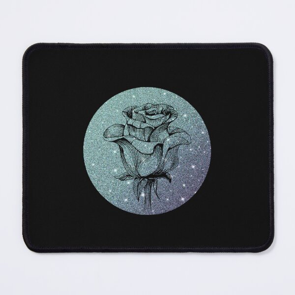 Item preview, Green Glitter Black LIne Rose designed and sold by HappyLifeCreate.