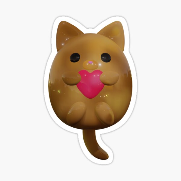 3d Cat Stickers For Sale Redbubble