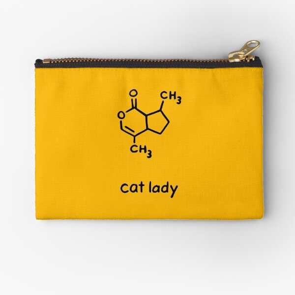 Cat Lady Chemistry Molecule Zipper Pouch
