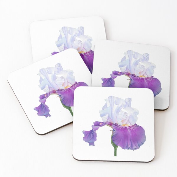 Item preview, White and Purple Iris designed and sold by jojowatercolors.