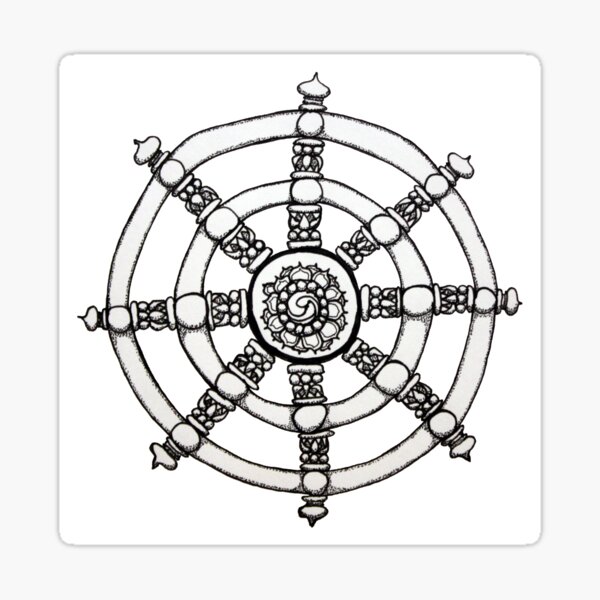 Buddhist Dharmachakra Sticker