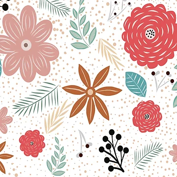 Artwork thumbnail, Flowers pattern by Sunset Design