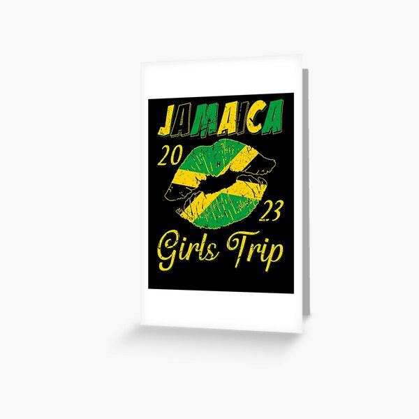 "Jamaica Girls Trip 2023 Jamaican Vacation Matching Travel" Greeting