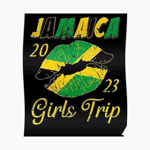 Jamaica Girls Trip 2023 Jamaican Vacation Matching Travel Poster For   Poster,504x498,f8f8f8 Pad,600x600,f8f8f8 